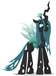 Size: 6248x8500 | Tagged: safe, artist:a4r91n, queen chrysalis, changeling, changeling queen, g4, absurd resolution, crown, female, jewelry, pose, regalia, simple background, smiling, solo, transparent background, vector