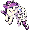 Size: 100x100 | Tagged: safe, artist:stripedgypsum, rarity, g4, animated, blinking, female, glowing horn, horn, magic, pixel art, simple background, solo, transparent background