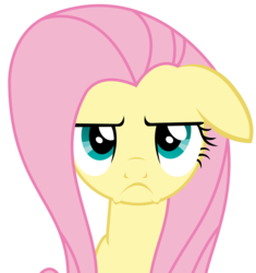 Size: 2988x3175 | Tagged: safe, artist:sketchmcreations, fluttershy, flutter brutter, g4, floppy ears, fluttershy is not amused, frown, high res, inkscape, pouting, simple background, transparent background, vector