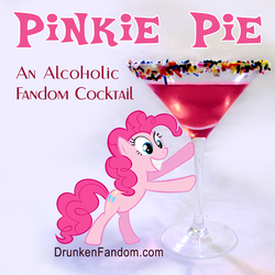 Size: 1000x1000 | Tagged: safe, pinkie pie, g4, alcohol, cocktail, drink, food, recipe in source, sprinkles
