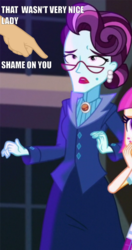 Size: 528x997 | Tagged: safe, edit, edited screencap, screencap, principal abacus cinch, sour sweet, equestria girls, g4, my little pony equestria girls: friendship games, cropped, hand, pointing, text edit