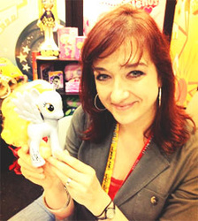 Size: 245x274 | Tagged: safe, derpy hooves, surprise, human, g4, irl, irl human, lauren faust, photo, toy