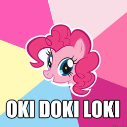 Size: 600x600 | Tagged: safe, pinkie pie, g4, image macro, meme, text