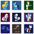 Size: 466x466 | Tagged: safe, artist:steveholt, part of a set, discord, flam, hoity toity, nightmare moon, photo finish, sapphire shores, shining armor, soarin', spitfire, earth pony, pony, g4, minimalist