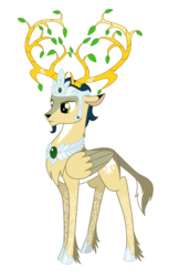 Size: 900x1388 | Tagged: safe, artist:sirzi, oc, oc only, oc:prince vernalis, deer, eikerren, original species, branches for antlers, deer oc, simple background, solo, transparent background