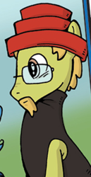 Size: 171x331 | Tagged: safe, idw, official comic, lorne, pony, g4, spoiler:comic, spoiler:comic12, facial hair, glasses, goatee, male, solo, stallion