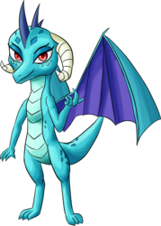 Size: 2490x3476 | Tagged: safe, artist:itresad, princess ember, dragon, g4, gauntlet of fire, beckoning, come here, dragoness, female, high res, looking at you, simple background, solo, transparent background