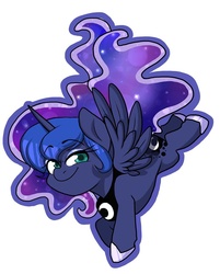 Size: 772x960 | Tagged: safe, artist:twisted-sketch, princess luna, g4, female, simple background, solo