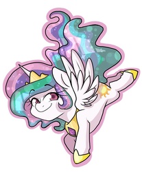 Size: 793x960 | Tagged: safe, artist:twisted-sketch, princess celestia, g4, female, simple background, solo