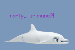Size: 400x267 | Tagged: safe, artist:uberscientist, rarity, dolphin, g4, 3d, animated, blender, comic sans, dolphified, female, mane, my little dolphin, not salmon, solo, species swap, wat