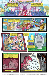 Size: 1280x1978 | Tagged: safe, artist:wadusher0, cheese sandwich, derpy hooves, diamond tiara, minuette, pinkie pie, sweetie belle, oc, pegasus, pony, comic:time fades, g4, comic, cutie mark, death, female, filly, food, grim reaper, mare, offspring, parent:cheese sandwich, parent:pinkie pie, parents:cheesepie, popcorn, the cmc's cutie marks, woody