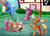 Size: 3000x2132 | Tagged: safe, artist:discorded, applejack, fancypants, fluttershy, pinkie pie, rainbow dash, earth pony, pegasus, pony, unicorn, friendship is witchcraft, flutter brutter, g4, my little pony: friendship is magic, belly button, buy some apples, censor bar, censored, censored dialogue, censored vulgarity, covering, cowboy hat, eyes closed, face down ass up, female, floating, floppy ears, fluffy, freckles, frown, hat, high res, laughing, male, mare, mismatched eyes, nose in the air, nose wrinkle, novelty censor, open mouth, peeved, ponyville, raised hoof, raised leg, shocked, sitting, smiling, spread wings, stallion, stetson, swearing, tv rating, tv-y, unshorn fetlocks, wide eyes, wind, windswept mane, yelling