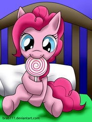 Size: 1728x2304 | Tagged: safe, artist:brab777, pinkie pie, earth pony, pony, g4, candy, cute, diapinkes, female, food, lollipop, solo, spiral