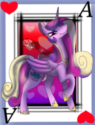 Size: 891x1174 | Tagged: safe, artist:brainiac, princess cadance, pony, g4, ace if hearts, female, full body, playing card, solo