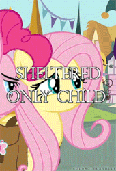 Size: 217x320 | Tagged: safe, edit, edited screencap, screencap, fluttershy, pinkie pie, g4, animated, caption, critical research failure, female, image macro, meme, wrong