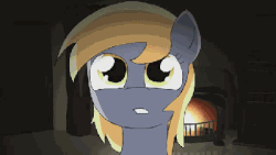 Size: 400x225 | Tagged: safe, artist:alfa995, derpy hooves, doctor whooves, time turner, pegasus, pony, g4, animated, blushing, cottagecore, cute, derpabetes, female, fireplace, frame by frame, glomp, hug, male, mare, ship:doctorderpy, shipping, spread wings, straight, youtube link