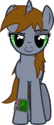 Size: 315x731 | Tagged: safe, artist:raindashesp, oc, oc only, oc:littlepip, pony, unicorn, fallout equestria, bedroom eyes, fanfic, fanfic art, female, mare, pipbuck, simple background, solo, transparent background, wingding eyes