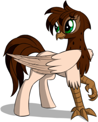 Size: 871x1091 | Tagged: safe, artist:sirzi, oc, oc only, oc:hvost, classical hippogriff, hippogriff, raised claw, simple background, solo, transparent background