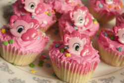 Size: 500x335 | Tagged: safe, artist:robofinch, pinkie pie, g4, cupcake, food, irl, photo