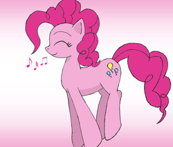 Size: 2676x2268 | Tagged: safe, artist:bakumaru01, pinkie pie, g4, female, high res, pronking, solo