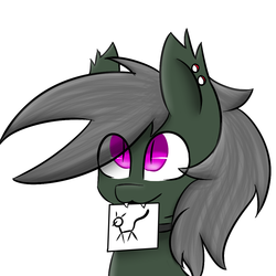 Size: 1000x1000 | Tagged: safe, artist:askhypnoswirl, oc, oc only, oc:maraco arco, bat pony, pony, drawing, fangs, mouth hold, solo