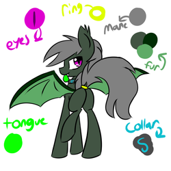 Size: 700x700 | Tagged: safe, artist:askhypnoswirl, oc, oc only, oc:maraco arco, bat pony, pony, butt, collar, glowing tongue, plot, reference sheet, solo, tail ring, tongue out