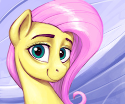 Size: 1883x1556 | Tagged: safe, artist:selenophile, fluttershy, g4, bust, cute, female, looking at you, portrait, realistic, shyabetes, smiling, solo