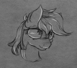 Size: 1585x1393 | Tagged: safe, artist:post-it, pony, bust, female, grayscale, mare, monochrome, portrait, sketch, solo