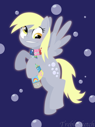 Size: 4000x5333 | Tagged: safe, artist:treblesketchofficial, derpy hooves, pegasus, pony, g4, absurd resolution, bubble, clothes, cutie mark on clothes, female, mare, scarf, solo