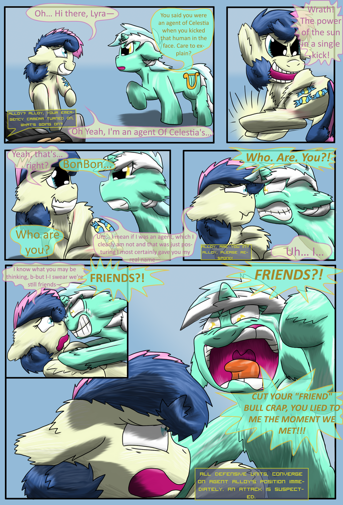 85886 - safe, artist:thesneider, bon bon, lyra heartstrings, sweetie drops,  g4, comic, commentary, glowing, jumping, looking at you, parody, pony poki  panic, reference, super mario bros., super mario bros. 2 - Derpibooru