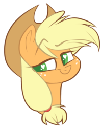 Size: 800x1000 | Tagged: safe, artist:birb-o-fluff, applejack, g4, bust, colored pupils, cute, female, head only, heart eyes, jackabetes, portrait, simple background, solo, transparent background, wingding eyes