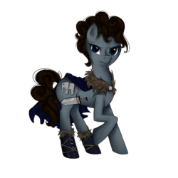 Size: 1000x1000 | Tagged: safe, artist:yuntaoxd, oc, oc only, elephant, pony, cape, carthage, clothes, curly hair, male, shoes, simple background, solo, stallion, sword, transparent background, tunisia, weapon