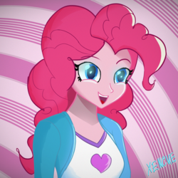 Size: 2000x2000 | Tagged: safe, artist:xencue, pinkie pie, equestria girls, g4, female, high res, solo