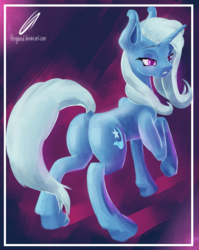 Size: 1392x1750 | Tagged: safe, artist:thegraid, trixie, pony, unicorn, g4, butt, female, mare, plot, solo