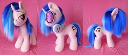 Size: 6000x2586 | Tagged: safe, artist:zooher-punkcloud, dj pon-3, vinyl scratch, g4, headphones, irl, photo, plushie, solo