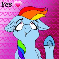 Size: 1730x1730 | Tagged: safe, artist:brainiac, rainbow dash, pony, g4, expression, female, floppy ears, meme, reaction image, solo