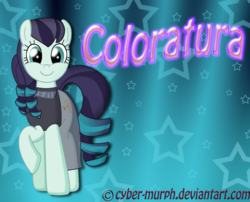 Size: 900x726 | Tagged: safe, artist:cyber-murph, coloratura, g4, the mane attraction, clothes, female, rara, signature, solo, stars