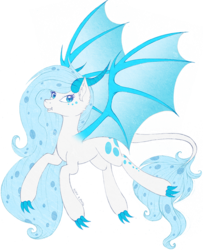 Size: 649x800 | Tagged: safe, artist:tinuleaf, oc, oc only, oc:crystal vision, dracony, hybrid, solo