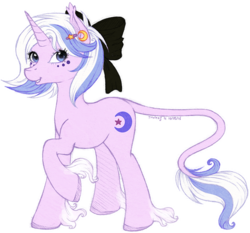 Size: 800x745 | Tagged: safe, artist:tinuleaf, oc, oc only, oc:moondust, hair bow, looking at you, simple background, solo, transparent background