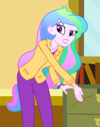 Size: 500x630 | Tagged: safe, screencap, princess celestia, principal celestia, equestria girls, g4, celestia's office, cropped, female, solo