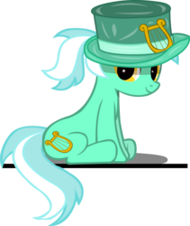 Size: 1445x1711 | Tagged: safe, artist:riskytheart, lyra heartstrings, pony, g4, female, hat, simple background, sitting, solo, transparent background, vector