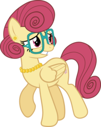 Size: 3345x4234 | Tagged: safe, artist:outlawquadrant, posey shy, pony, flutter brutter, g4, female, glasses, high res, pearl necklace, raised hoof, simple background, solo, transparent background, vector