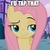 Size: 415x415 | Tagged: safe, edit, edited screencap, screencap, fluttershy, pony, derpibooru, flutter brutter, g4, my little pony: friendship is magic, female, i'd fuck it, image macro, innuendo, meme, meta, smugshy, solo