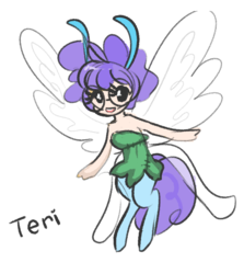 Size: 600x674 | Tagged: safe, artist:mt, oc, oc only, oc:teri, satyr, glasses, offspring, parent:breezette, solo