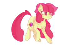 Size: 1016x646 | Tagged: safe, artist:gloomybaphomet, apple bloom, g4, cutie mark, female, simple background, solo, the cmc's cutie marks, transparent background