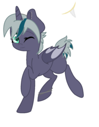 Size: 732x940 | Tagged: safe, artist:101dragonslayer, oc, oc only, oc:elizabat stormfeather, alicorn, bat pony, bat pony unicorn, pony, alicorn oc, anklet, ear piercing, earring, one eye closed, piercing, solo