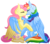 Size: 4000x3500 | Tagged: safe, artist:amazing-artsong, fluttershy, rainbow dash, pegasus, pony, g4, duo, female, kiss on the lips, kissing, lesbian, love, mare, ship:flutterdash, shipping, simple background, transparent background