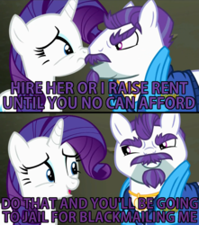 Size: 1061x1200 | Tagged: safe, screencap, mr. stripes, rarity, pony, g4, the saddle row review, comic, reality ensues, screencap comic