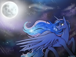 Size: 800x600 | Tagged: safe, artist:moonshardsart, princess luna, g4, female, moon, solo