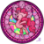 Size: 1600x1600 | Tagged: safe, artist:akili-amethyst, applejack, fluttershy, gummy, pinkie pie, rainbow dash, rarity, twilight sparkle, earth pony, pony, g4, disney, dive to the heart, female, group, kingdom hearts, stained glass